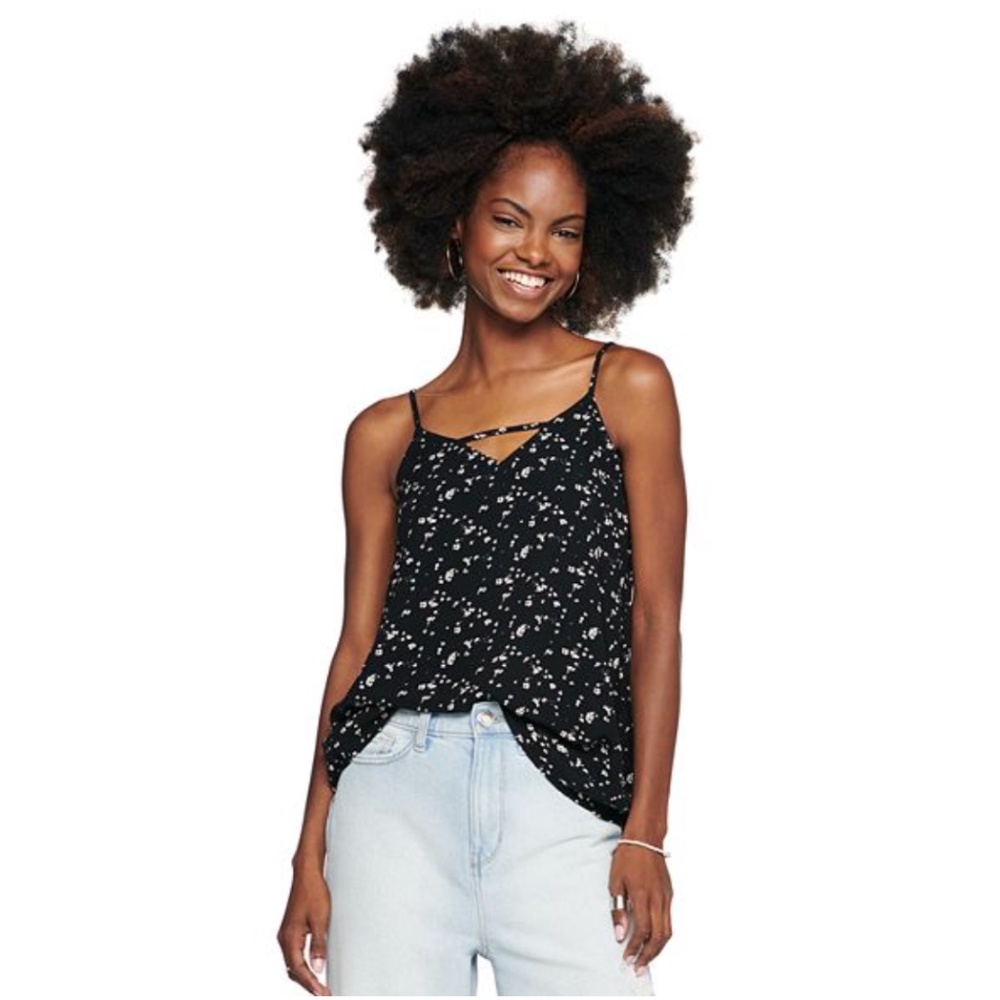 NWT SO Layering Tank Top with Bar Detail